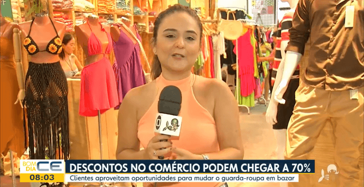 TV VERDES MARES DESTACA SUCESSO DO BAZAR CENTRO FASHION